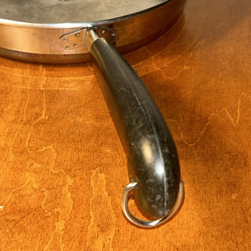 Revere Ware Stainless Steel 9-inch 1801 Copper Bottom Skillet With Lid F1